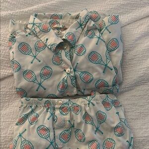 Tennis Racket Print Longe Set